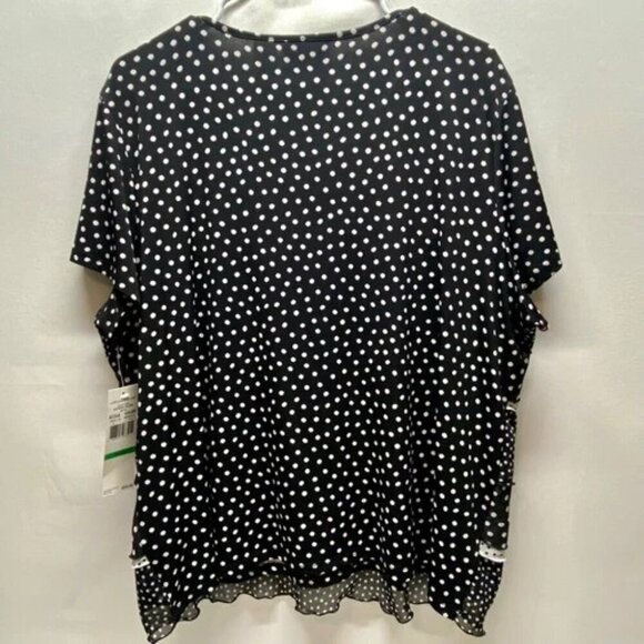 Alfred Dunner Spring Bliss Blouse Large Multicolor Layered Semi Sheer $50 NWT - Picture 2 of 9